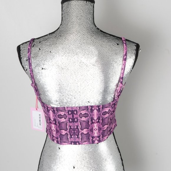 NWT Capsule 98 Courtney Snakeskin- Cropped top - 6 - Picture 2 of 3